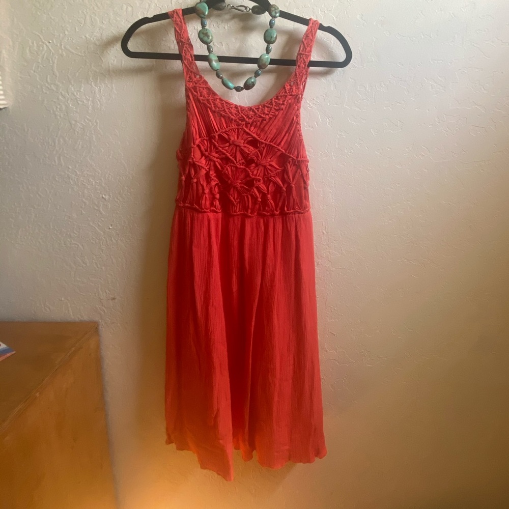 $5 ship Coral Red Miss Me dress SO adorable! SMALL